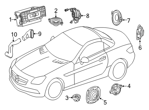 2012 Mercedes-Benz SLK350 Sound System Diagram