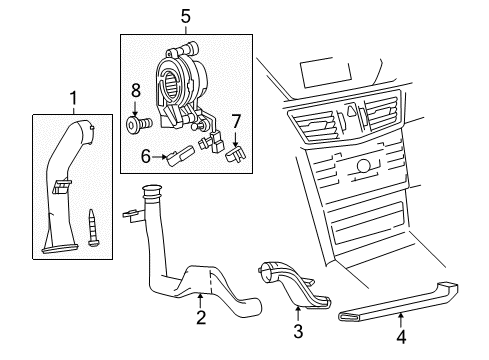 2012 Mercedes-Benz E350 Ducts Diagram 2