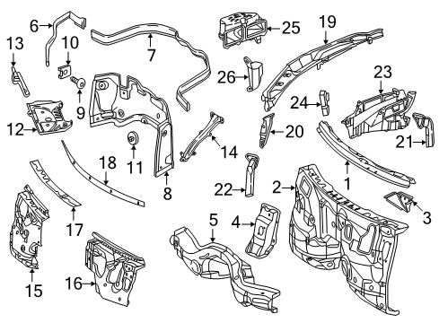 Partition Panel Screw Diagram for 000000-001022