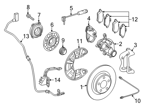 2012 Mercedes-Benz SLK350 Rear Brakes Diagram