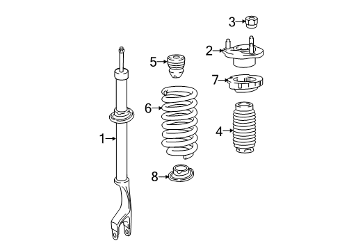 2017 Mercedes-Benz GLC300 Struts & Components - Front Diagram 6