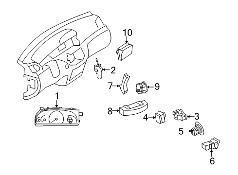 2010 Mercedes-Benz S400 Cluster & Switches Diagram