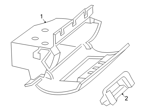 Glove Box Assembly Diagram for 171-680-27-87-8K25