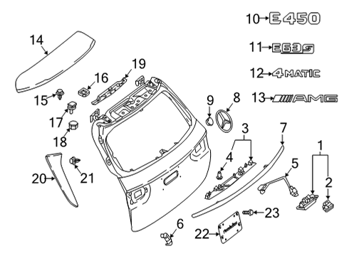 2021 Mercedes-Benz E63 AMG S Trunk, Electrical Diagram 2