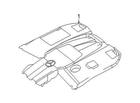 2021 Mercedes-Benz E63 AMG S Engine Appearance Cover Diagram