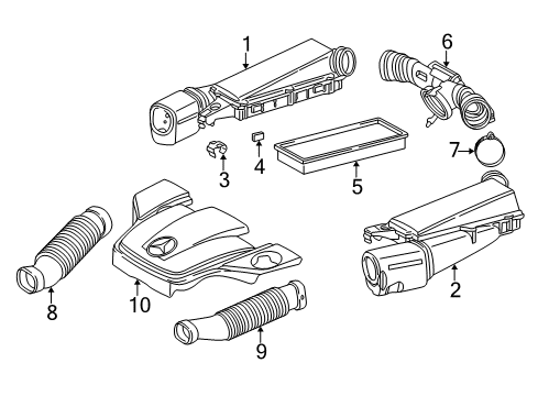 Intake Pipe Clamp Diagram for 008-997-07-90