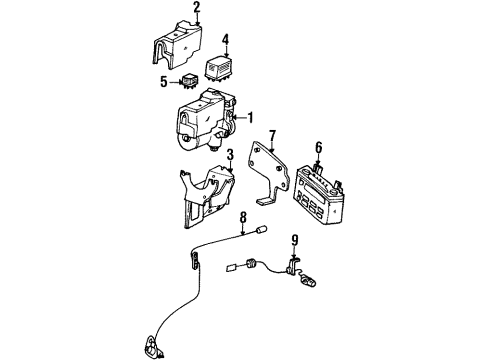 1994 Mercedes-Benz E320 Anti-Lock Brakes Diagram 4