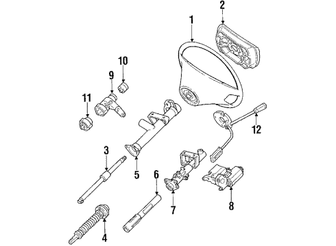 Driver Inflator Module Diagram for 124-460-03-98