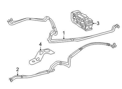 2021 Mercedes-Benz GLS63 AMG Rear A/C Lines Diagram