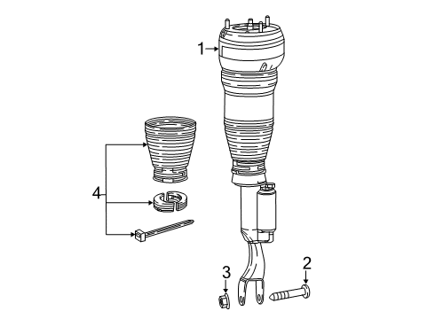 2021 Mercedes-Benz S560 Shocks & Components - Front Diagram 2