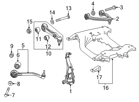 Lateral Arm Bushing Diagram for 222-333-14-00-64