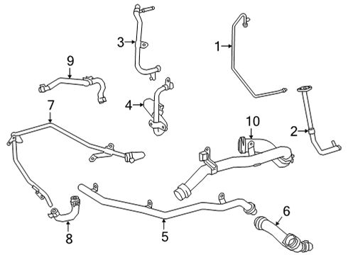 2022 Mercedes-Benz GLB250 Turbocharger & Components Diagram 1