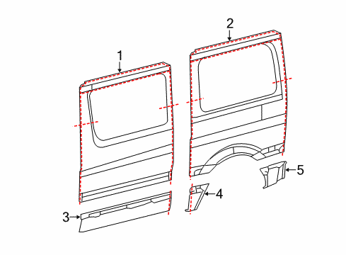 2012 Mercedes-Benz Sprinter 2500 Side Panel & Components Diagram 2