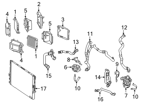 2016 Mercedes-Benz C63 AMG S Radiator & Components