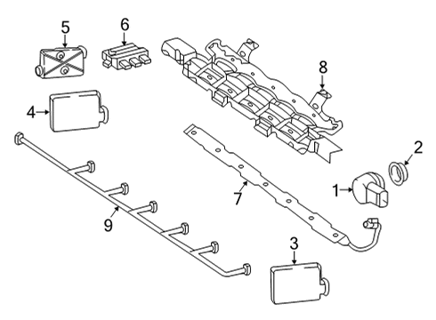 Blind Spot Radar Mount Plate Diagram for 253-885-60-07