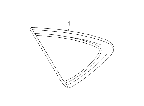 2022 Mercedes-Benz GLC43 AMG Glass & Hardware - Quarter Panel Diagram 2