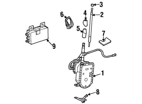 1997 Mercedes-Benz S420 Antenna & Radio Diagram 2