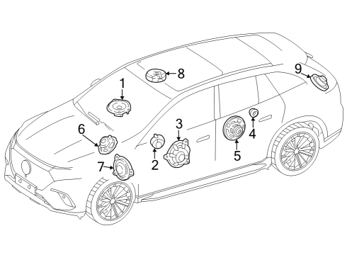 2023 Mercedes-Benz EQS 450 SUV Sound System Diagram 2