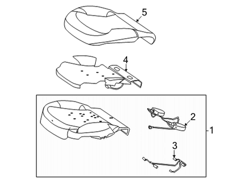 Seat Cushion Pad Diagram for 297-910-07-02