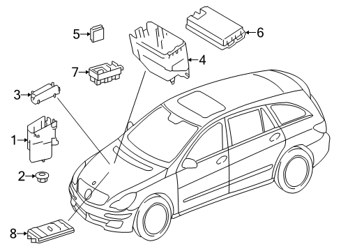 2012 Mercedes-Benz R350 Electrical Components Diagram 3