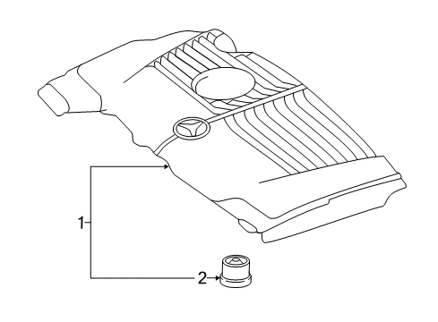 2016 Mercedes-Benz GLA45 AMG Engine Appearance Cover Diagram 2