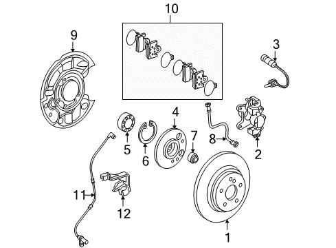 2006 Mercedes-Benz SLK350 Anti-Lock Brakes Diagram 4