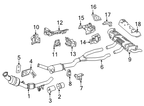 Converter Bracket Diagram for 166-491-12-41