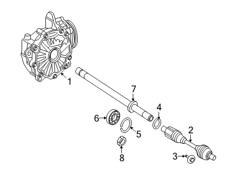 2010 Mercedes-Benz E550 Carrier & Front Axles Diagram