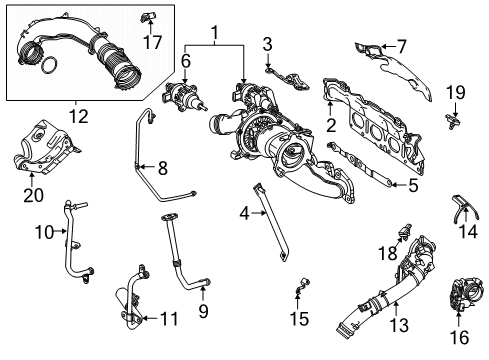 2020 Mercedes-Benz CLA250 Turbocharger, Fuel Delivery Diagram