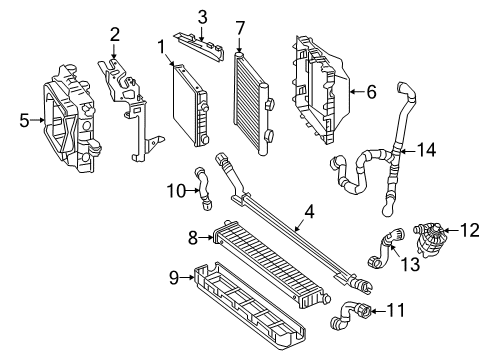 2020 Mercedes-Benz E63 AMG S Radiator & Components