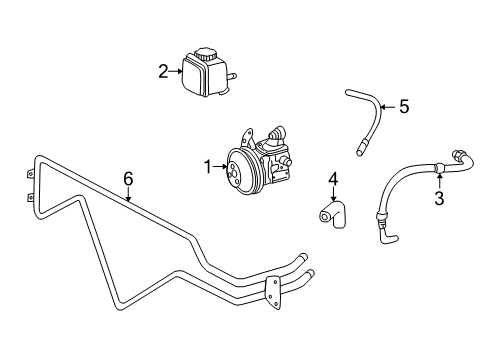 2005 Mercedes-Benz G55 AMG P/S Pump & Hoses, Steering Gear & Linkage Diagram 2