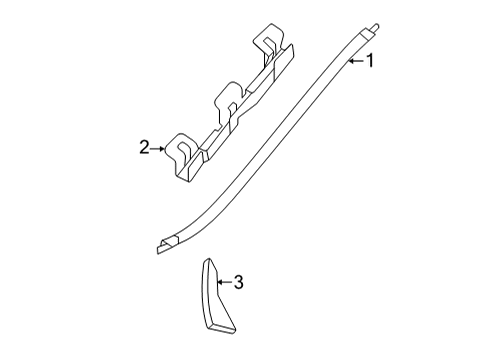 2022 Mercedes-Benz GLS450 Exterior Trim - Pillars Diagram