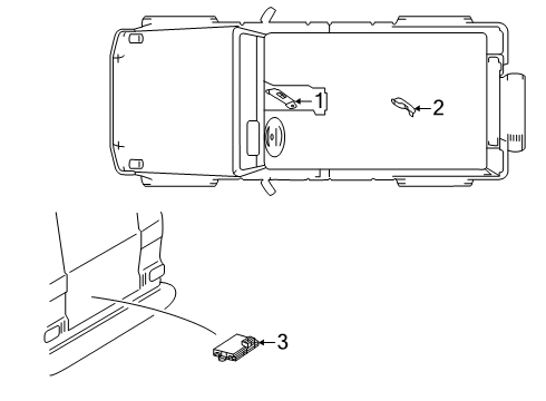 2021 Mercedes-Benz G550 Keyless Entry Components Diagram