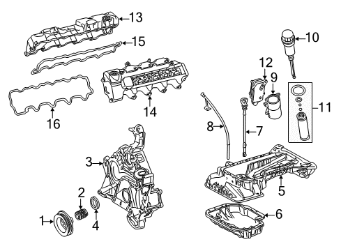 2000 Mercedes-Benz E55 AMG Engine Parts Diagram