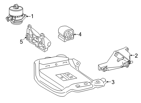 2020 Mercedes-Benz S560 Engine & Trans Mounting Diagram 4