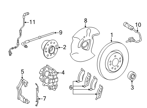 2011 Mercedes-Benz R350 Brake Components