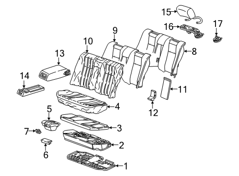 Seat Back Assembly Diagram for 210-920-38-30-8F33