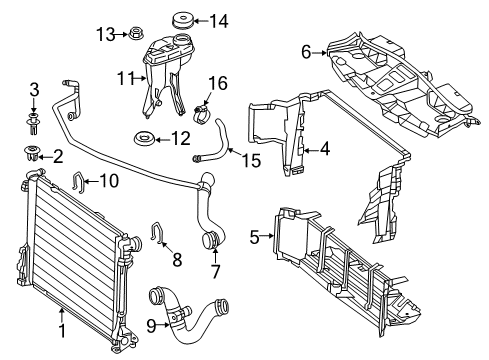 2014 Mercedes-Benz SLK350 Radiator & Components