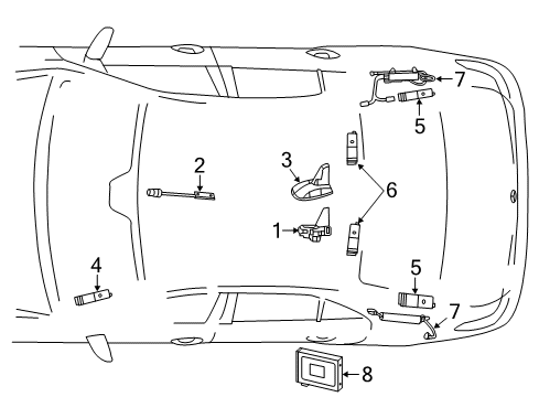 2014 Mercedes-Benz E63 AMG Antenna & Radio Diagram