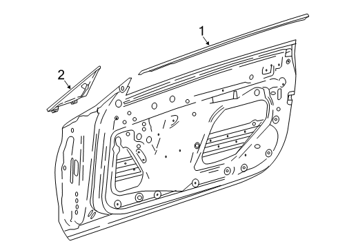 Belt Molding Diagram for 257-725-05-00-64