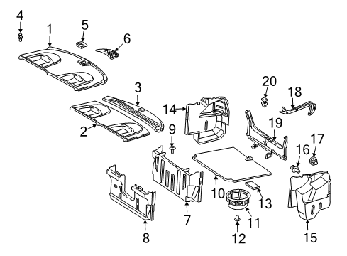 1997 Mercedes-Benz E300 Interior Trim - Rear Body Diagram