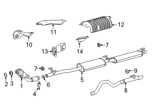 2019 Mercedes-Benz Sprinter 1500 Exhaust Components Diagram