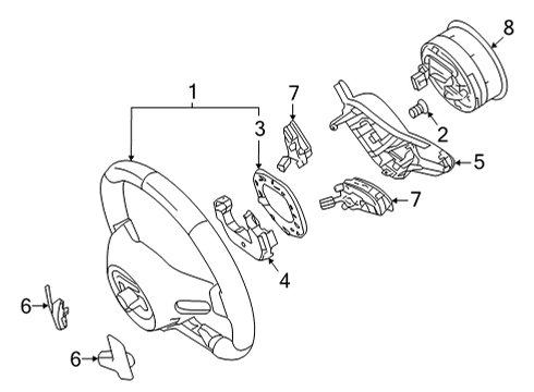 2022 Mercedes-Benz GLB250 Steering Column & Wheel, Steering Gear & Linkage Diagram 5