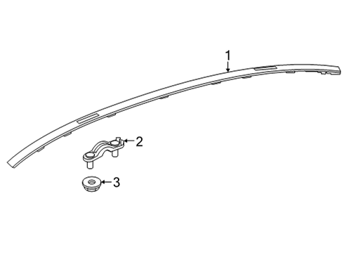 2022 Mercedes-Benz S580 Exterior Trim - Roof Diagram