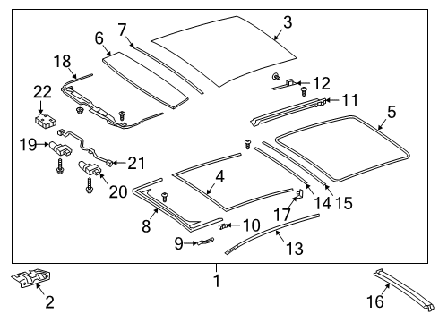 2022 Mercedes-Benz A220 Sunroof  Diagram