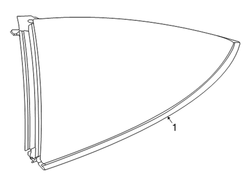 2021 Mercedes-Benz AMG GT Glass & Hardware - Quarter Panel Diagram