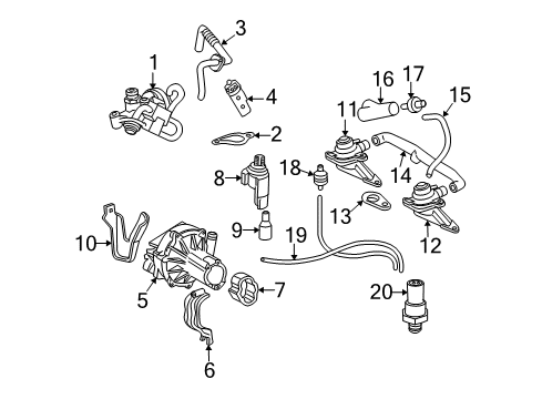 Purge Control Valve Diagram for 000-470-86-93-64