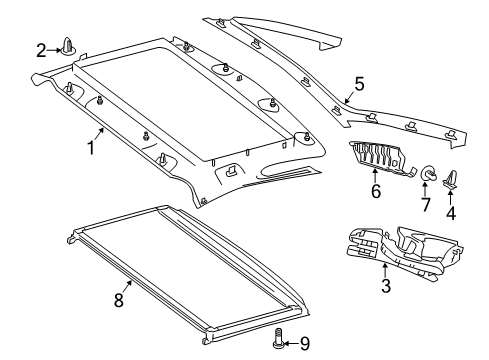 Side Trim Diagram for 231-790-17-00-7M81