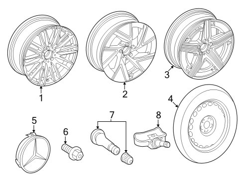 Wheel, Alloy Diagram for 254-401-05-00-7X23