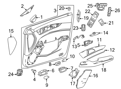 2017 Mercedes-Benz CLS400 Rear Door Diagram 2